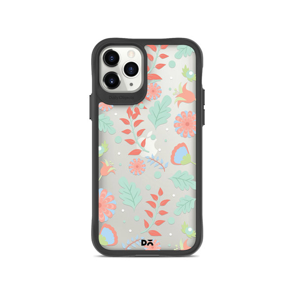 

DailyObjects Ferns And Petals Black Hybrid Clear Case Cover For iPhone 11 Pro