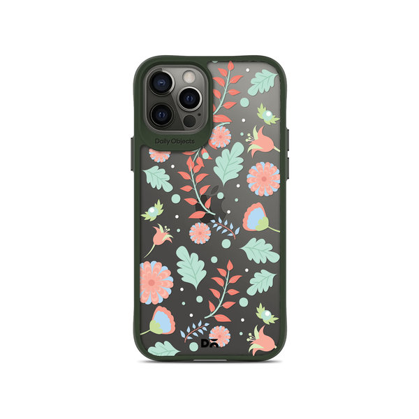 

DailyObjects Ferns And Petals Green Hybrid Clear Case Cover For iPhone 12 Pro Max