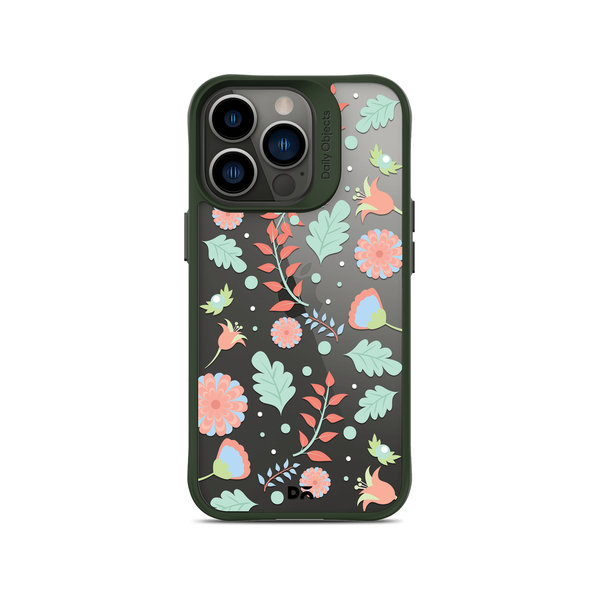 

DailyObjects Ferns And Petals Green Hybrid Clear Case Cover For iPhone 13 Pro Max