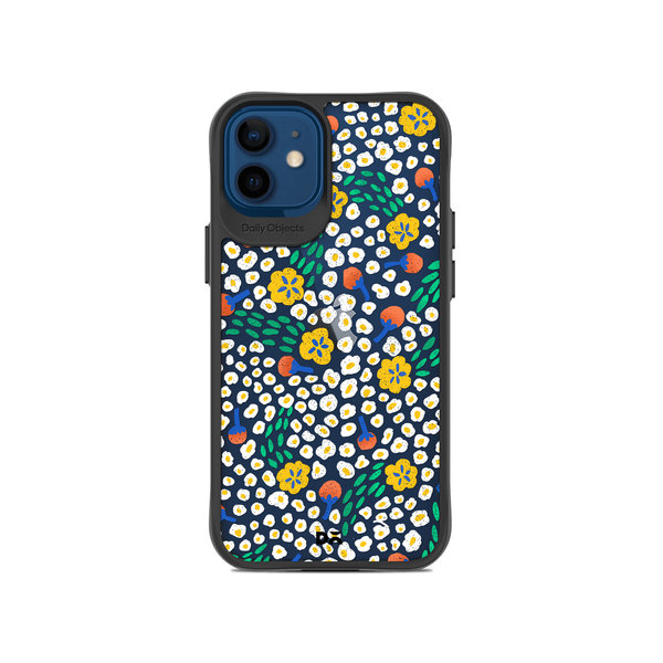 

DailyObjects Festive Flora Black Hybrid Clear Case Cover For iPhone 12