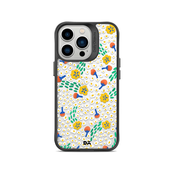 

DailyObjects Festive Flora Black Hybrid Clear Case Cover For iPhone 14 Pro