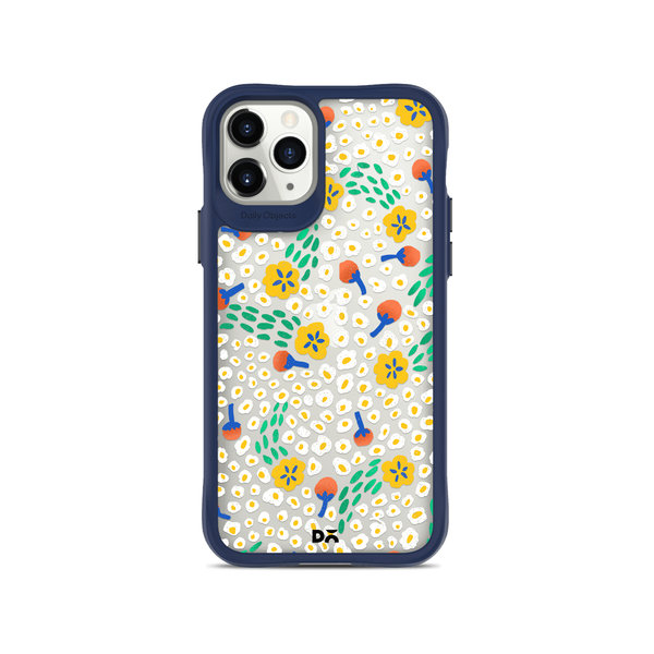 

DailyObjects Festive Flora Blue Hybrid Clear Case Cover For iPhone 11 Pro