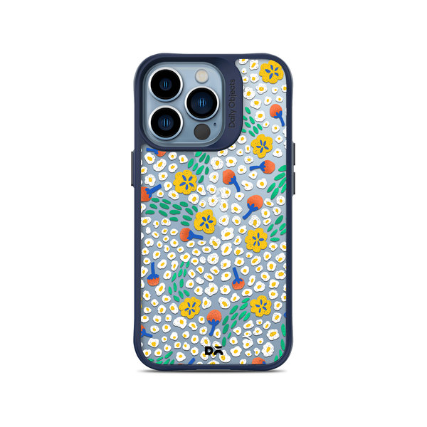 

DailyObjects Festive Flora Blue Hybrid Clear Case Cover For iPhone 13 Pro Max