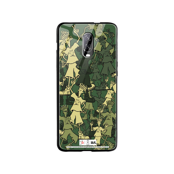 

DailyObjects Fido Camouflage Party Glass Case Cover For OnePlus 7