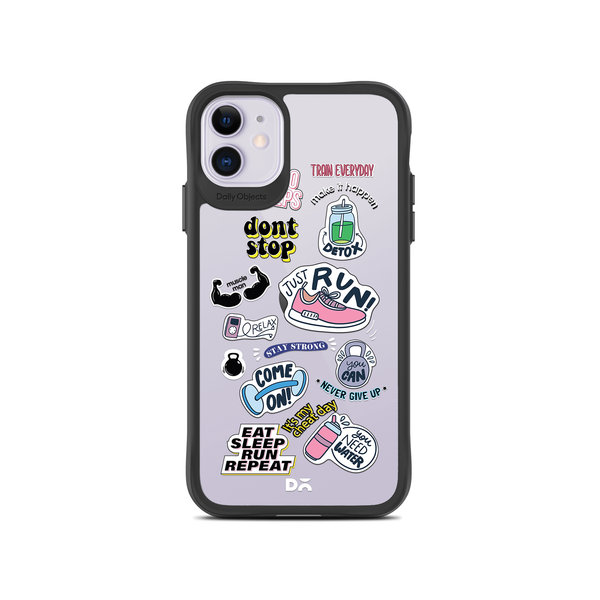 

DailyObjects Fitspiration Black Hybrid Clear Case Cover For iPhone 11