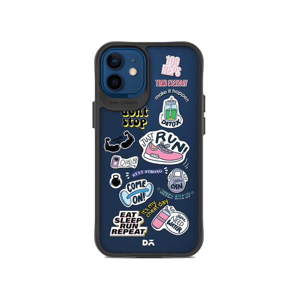 

DailyObjects Fitspiration Black Hybrid Clear Case Cover For iPhone 12