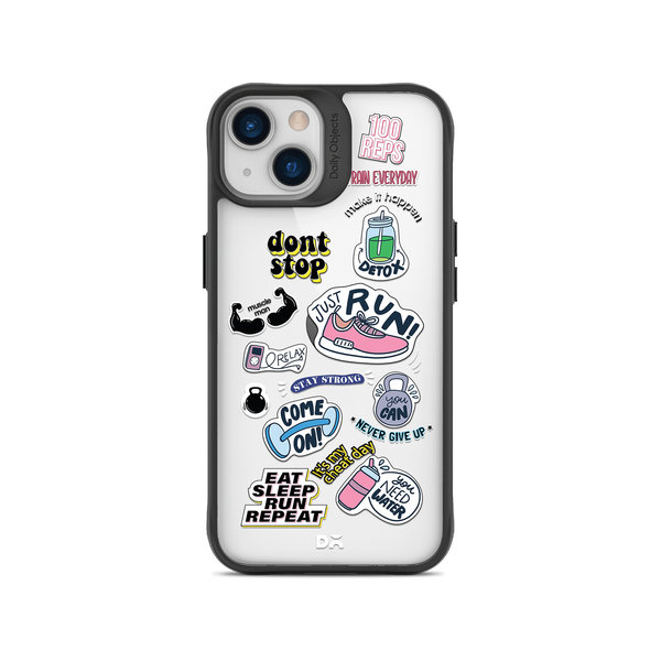 

DailyObjects Fitspiration Black Hybrid Clear Case Cover For iPhone 14