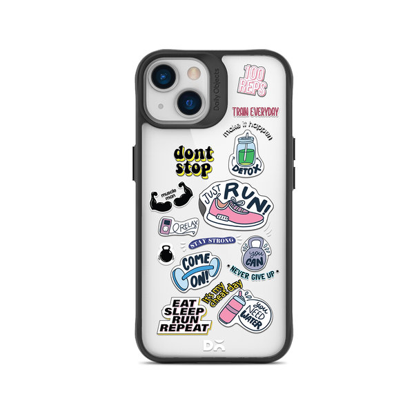 

DailyObjects Fitspiration Black Hybrid Clear Case Cover For iPhone 15