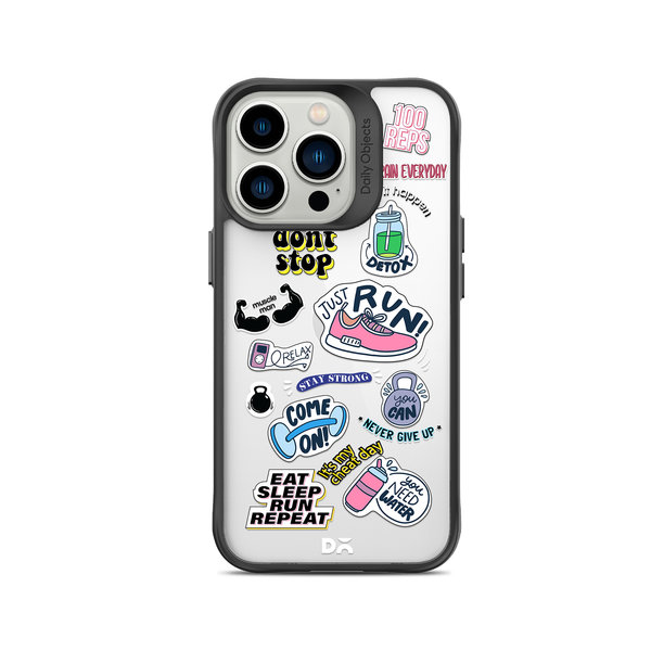 

DailyObjects Fitspiration Black Hybrid Clear Case Cover For iPhone 15 Pro