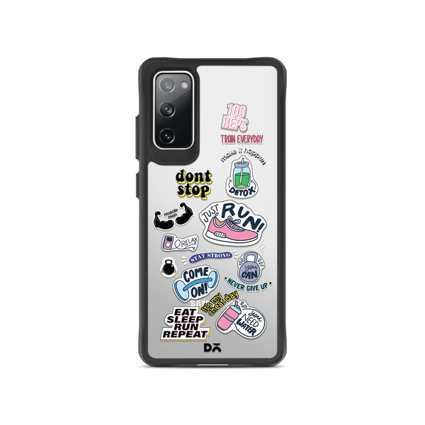 

DailyObjects Fitspiration Black Hybrid Clear Case Cover For Samsung Galaxy S20 FE