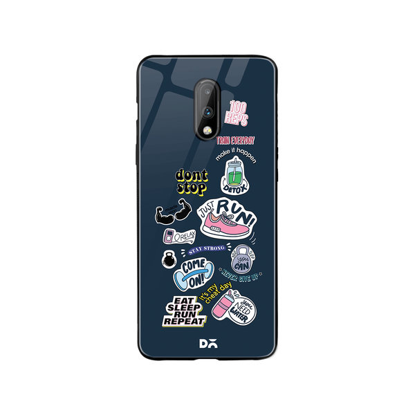 

DailyObjects Fitspiration Glass Case Cover For OnePlus 7