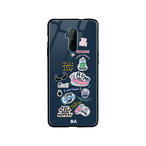 DailyObjects Fitspiration Glass Case Cover For OnePlus 7T Pro