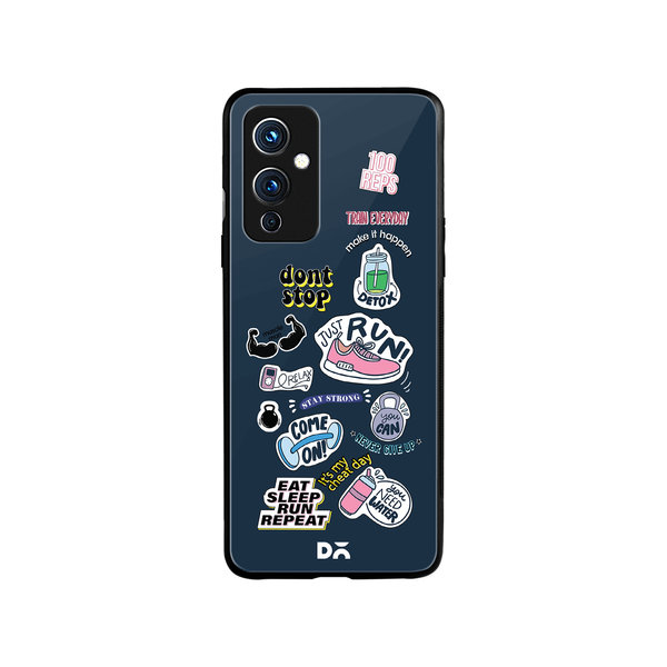 

DailyObjects Fitspiration Glass Case Cover For OnePlus 9