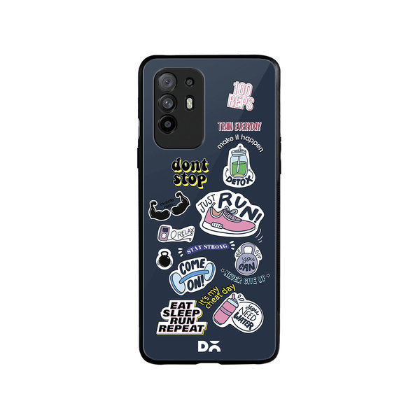 

DailyObjects Fitspiration Glass Case Cover For Oppo F19 Pro Plus