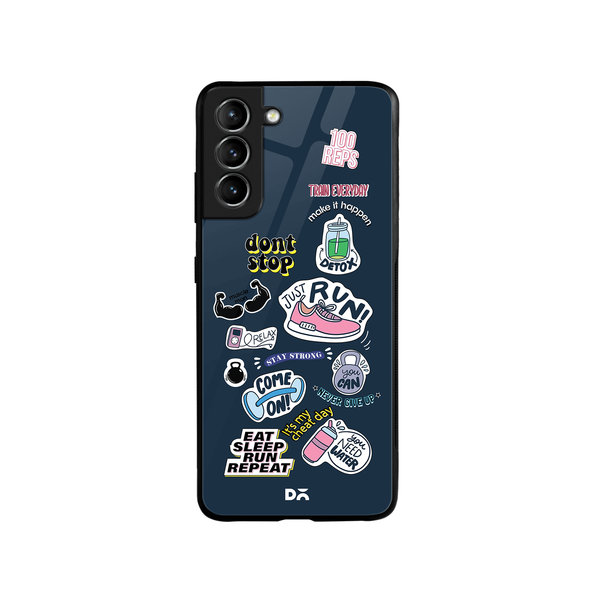 

DailyObjects Fitspiration Glass Case Cover For Samsung Galaxy S21