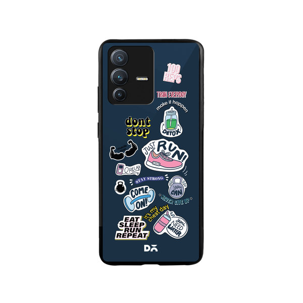 

DailyObjects Fitspiration Glass Case Cover For Vivo V23