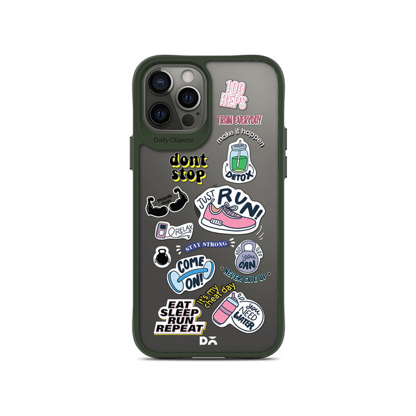 

DailyObjects Fitspiration Green Hybrid Clear Case Cover For iPhone 12 Pro Max