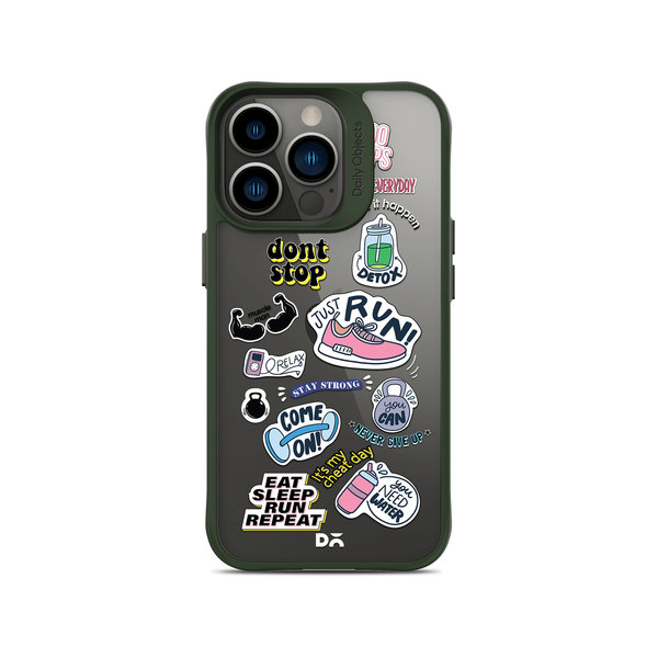 

DailyObjects Fitspiration Green Hybrid Clear Case Cover For iPhone 13 Pro Max