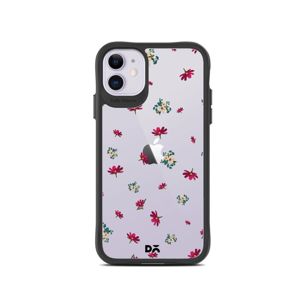 

DailyObjects Floating Flowers Black Hybrid Clear Case Cover For iPhone 11