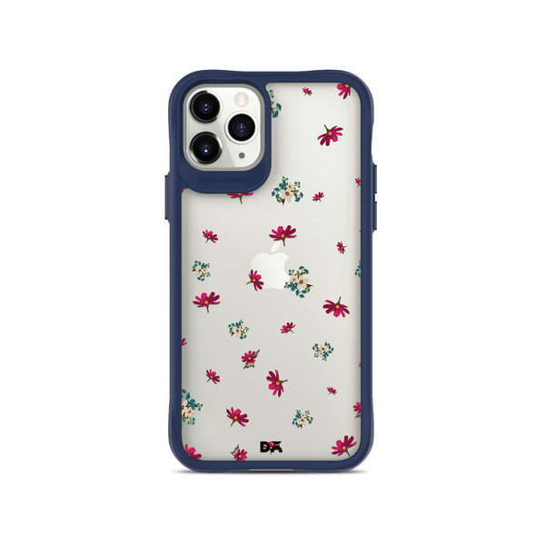 

DailyObjects Floating Flowers Blue Hybrid Clear Case Cover For iPhone 11 Pro