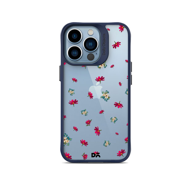 

DailyObjects Floating Flowers Blue Hybrid Clear Case Cover For iPhone 14 Pro