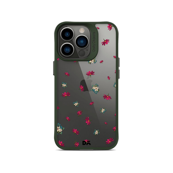 

DailyObjects Floating Flowers Green Hybrid Clear Case Cover For iPhone 13 Pro Max