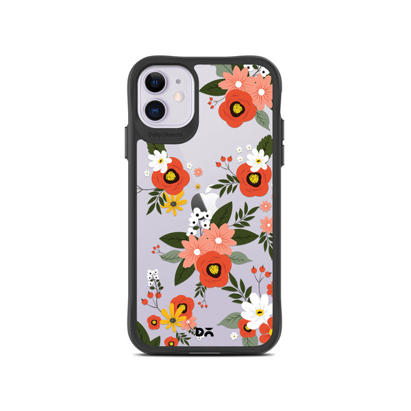 

DailyObjects Flower Bunch Black Hybrid Clear Case Cover For iPhone 11