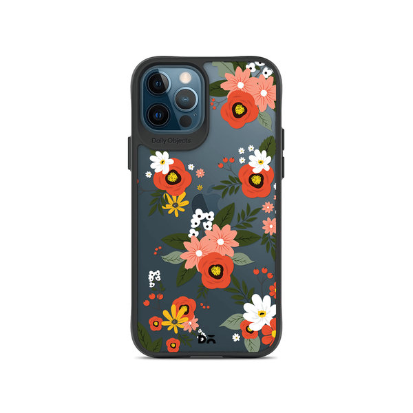 

DailyObjects Flower Bunch Black Hybrid Clear Case Cover For iPhone 12 Pro Max