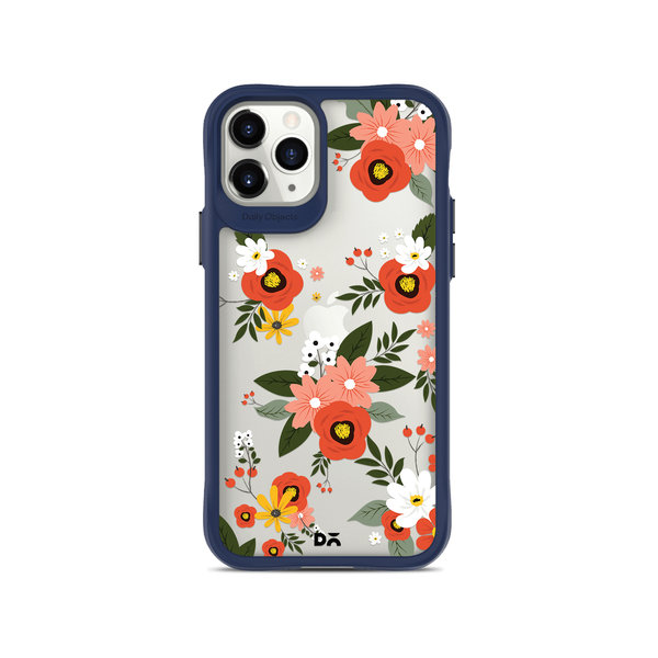 

DailyObjects Flower Bunch Blue Hybrid Clear Case Cover For iPhone 11 Pro Max