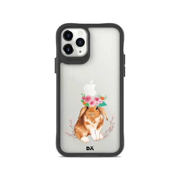

DailyObjects Flower Bunny Black Hybrid Clear Case Cover For iPhone 11 Pro
