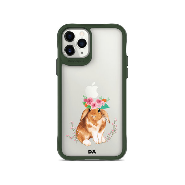 

DailyObjects Flower Bunny Green Hybrid Clear Case Cover For iPhone 11 Pro Max