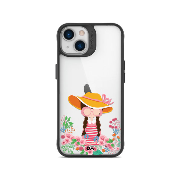 

DailyObjects Flower Nerd Black Hybrid Clear Case Cover For iPhone 14