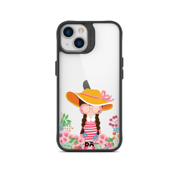 

DailyObjects Flower Nerd Black Hybrid Clear Case Cover For iPhone 15