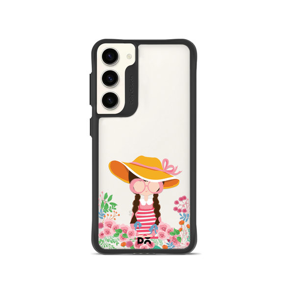 

DailyObjects Flower Nerd Black Hybrid Clear Case Cover For Samsung Galaxy S23