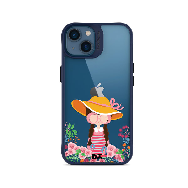 

DailyObjects Flower Nerd Blue Hybrid Clear Case Cover For iPhone 14 Plus