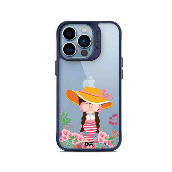 

DailyObjects Flower Nerd Blue Hybrid Clear Case Cover For iPhone 14 Pro