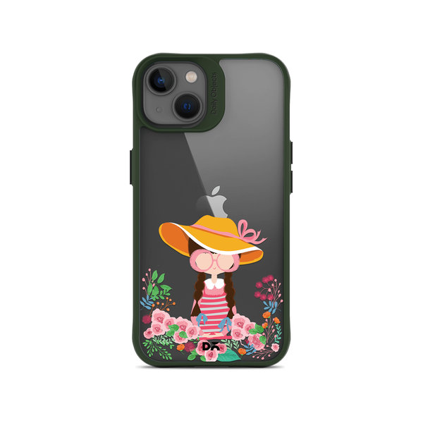 

DailyObjects Flower Nerd Green Hybrid Clear Case Cover For iPhone 13 Mini