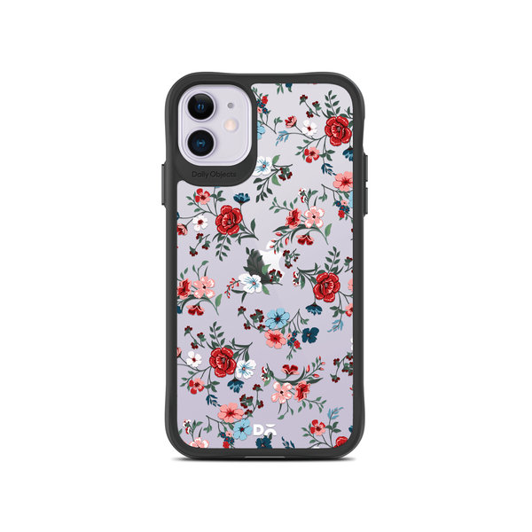 

DailyObjects Flower Sheet Black Hybrid Clear Case Cover For iPhone 11