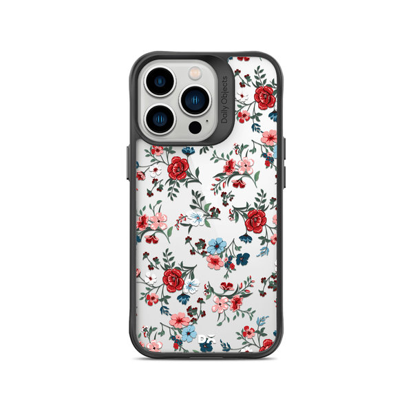 

DailyObjects Flower Sheet Black Hybrid Clear Case Cover For iPhone 13 Pro