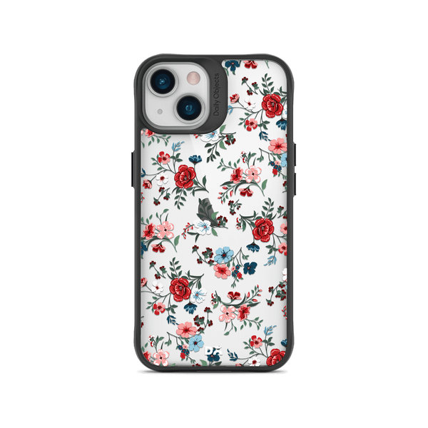

DailyObjects Flower Sheet Black Hybrid Clear Case Cover For iPhone 14 Plus