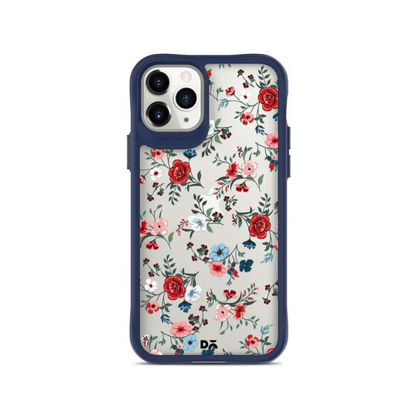 

DailyObjects Flower Sheet Blue Hybrid Clear Case Cover For iPhone 11 Pro