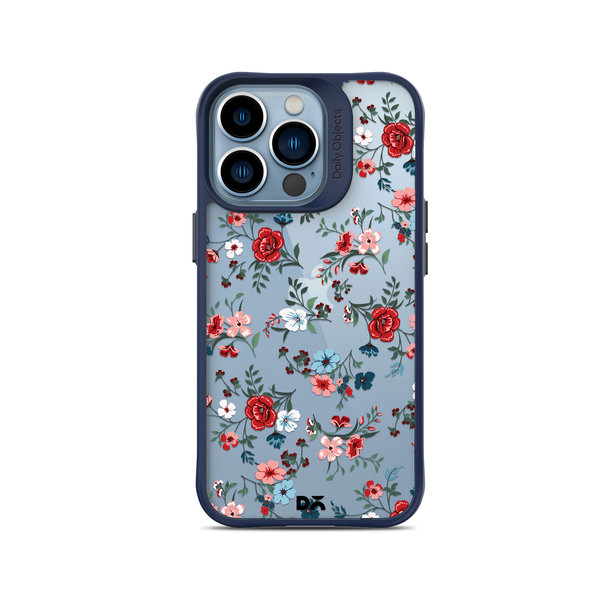

DailyObjects Flower Sheet Blue Hybrid Clear Case Cover For iPhone 14 Pro