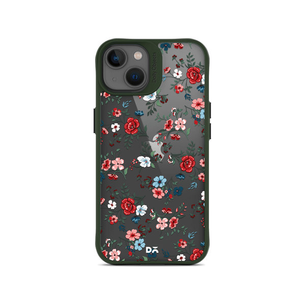 

DailyObjects Flower Sheet Green Hybrid Clear Case Cover For iPhone 13 Mini