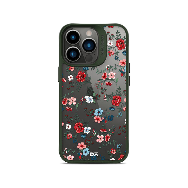 

DailyObjects Flower Sheet Green Hybrid Clear Case Cover For iPhone 13 Pro Max