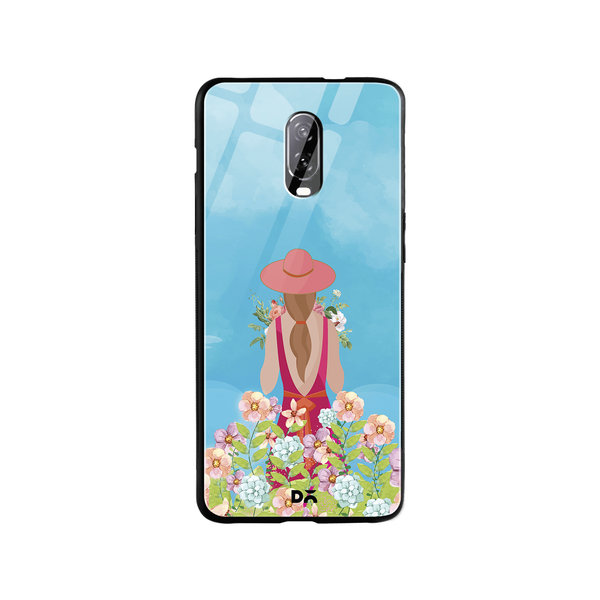 

DailyObjects Flowerland Glass Case Cover For OnePlus 7