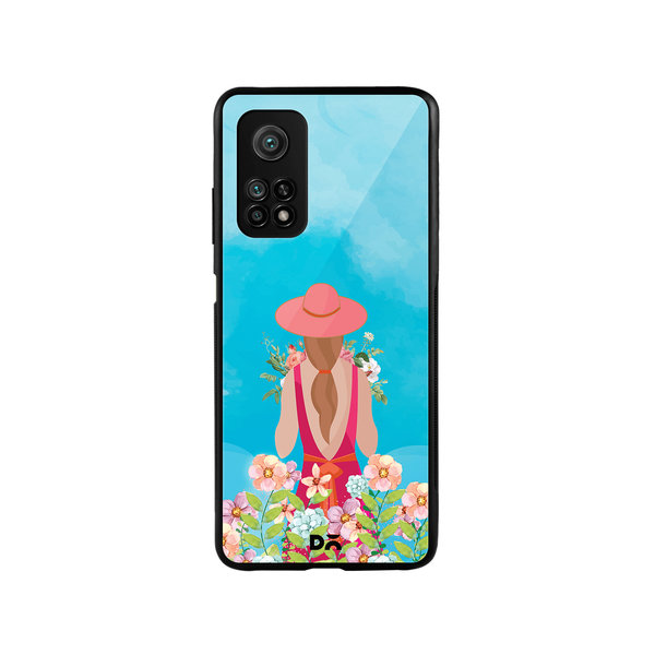 DailyObjects Flowerland Glass Case Cover For Xiaomi Mi 10T