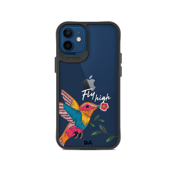 

DailyObjects Fly High Black Hybrid Clear Case Cover For iPhone 12