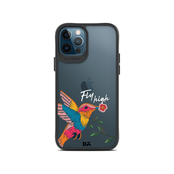 

DailyObjects Fly High Black Hybrid Clear Case Cover For iPhone 12 Pro Max