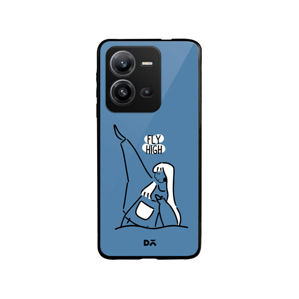 

DailyObjects Flying High Glass Case Cover For Vivo V25