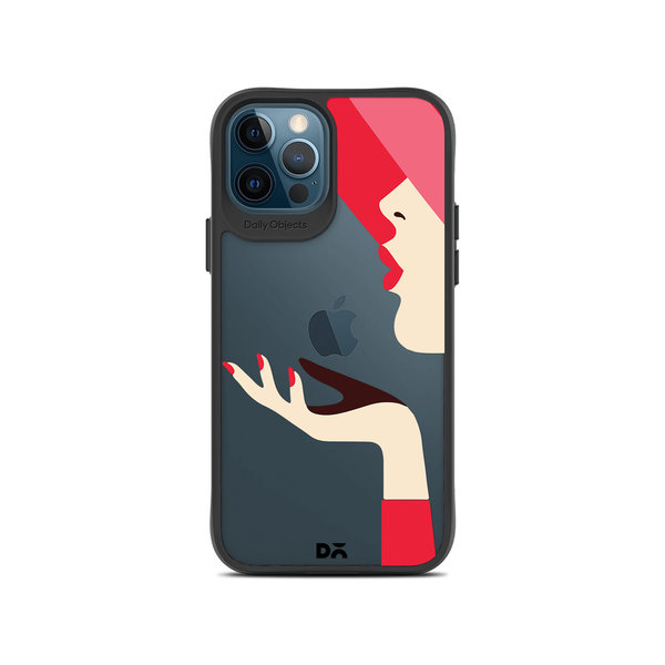 

DailyObjects Flying Kiss Black Hybrid Clear Case Cover For iPhone 12 Pro Max